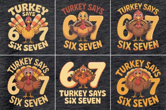 Download Funny Turkey Says Six Seven 67 Png Svg - Six seven Collection