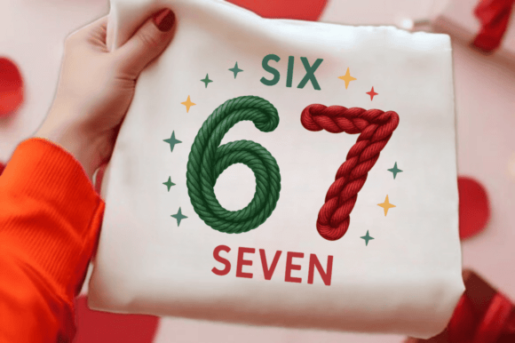 Download Six Seven Christmas Png Faux Yarn 6 7 Pn - Six seven Collection