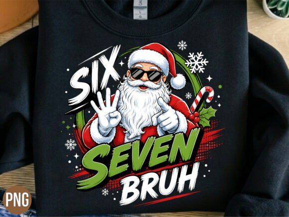 Download Cool Santa Six Seven Bruh PNG Tshirt - Six seven Collection