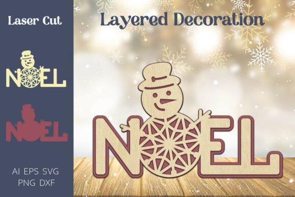 Download Noel Layered Svg, Christmas Decor Laser - Decor Collection