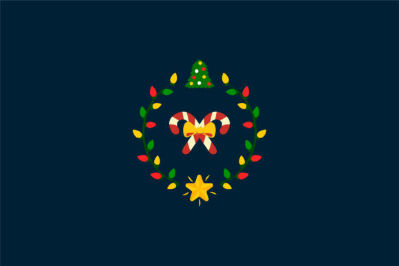 Download Christmas Badge Wreath Circle Decoration - Decor Collection