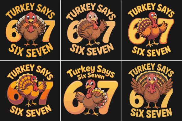 Download Cute Turkey Says Six Seven 67 Funny Png - Six seven Collection