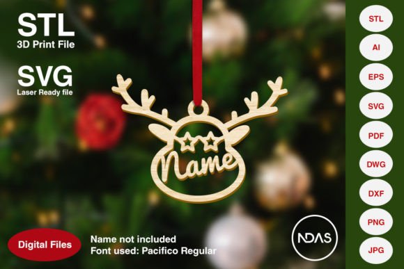 Download Reindeer Face Christmas Tree Decoration - Decor Collection