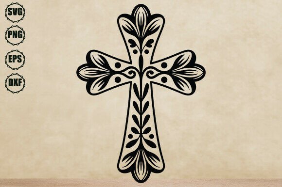 Download Floral Cross Svg, Decorative Cross Svg - Decor Collection