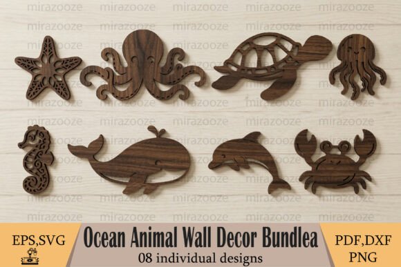 Download Ocean Animals Wall Decor Bundle - Decor Collection