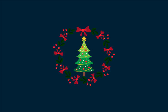Download Christmas Badge Wreath Circle Decoration - Decor Collection