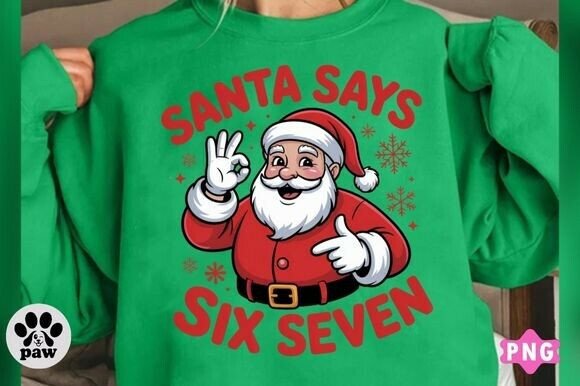 Download Funny Santa Six Seven Christmas Png - Six seven Collection