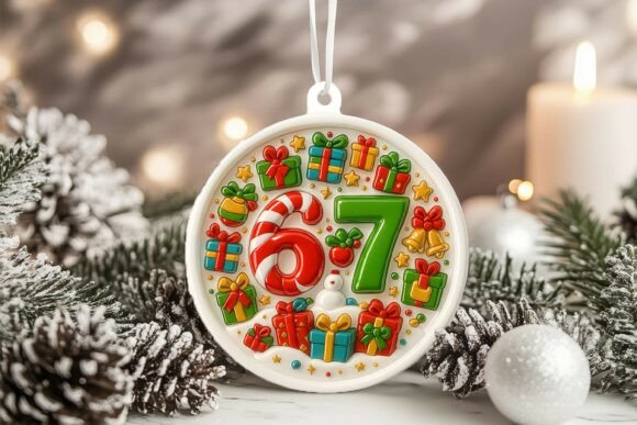 Download Six Seven 67 Christmas 3D Ornament PNG - Six seven Collection