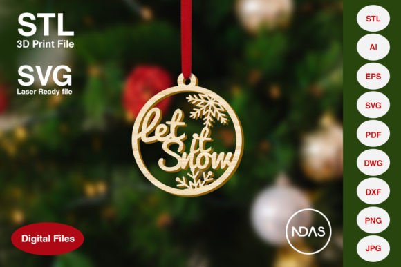 Download Let It Snow Christmas Tree Decoration - Decor Collection