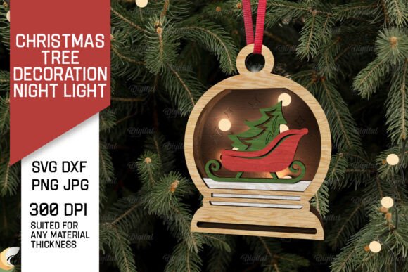 Download 3D Christmas Tree Decoration Laser Cut - Decor Collection