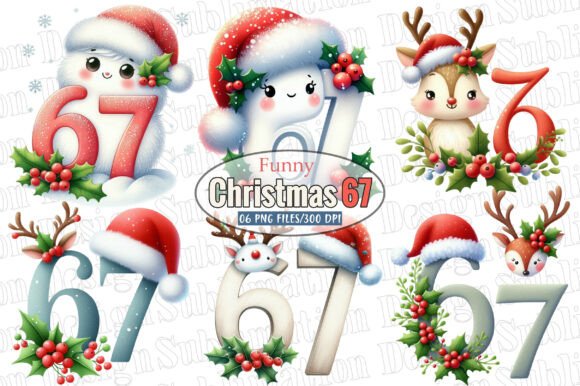 Download Christmas 67 Six Seven Clipart Bundle - Six seven Collection