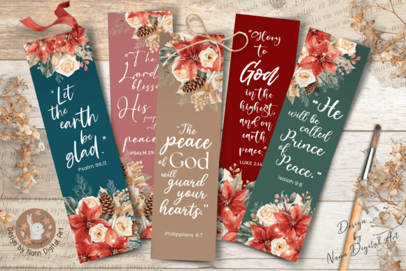 Download Printable Bookmarks Christmas Cards Set - Christmas cards Collection