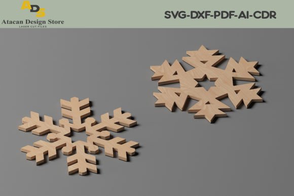 Download Snowflake Coaster Set / Xmas Laser Decor - Decor Collection