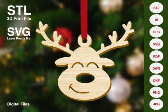 Download Funny Reindeer Christmas Tree Decoration - Decor Collection