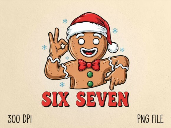 Download Funny Six Seven Meme Gingerbread PNG - Six seven Collection