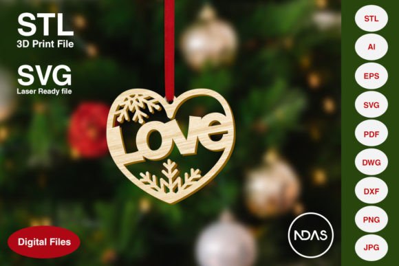 Download Love Text Christmas Tree Decoration - Decor Collection